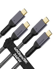 2-Pack 10FT USB4 for Thunderbolt 4 Cable, 40Gbps, 240W, 8K
