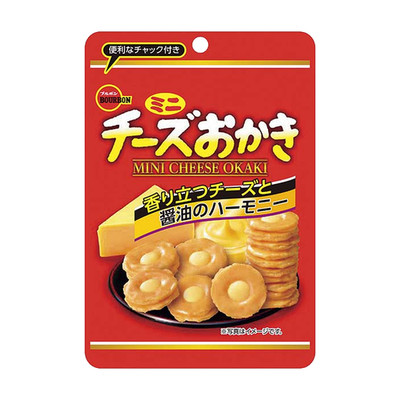 Japan Rice Cracker Bourbon Mini Cheese Okaki  28g×10 bags