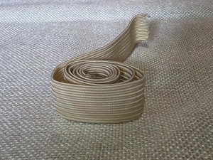 Beige Elastic, 19 1/2 inch L x 3/4 inch W, Great for crafts and sewing