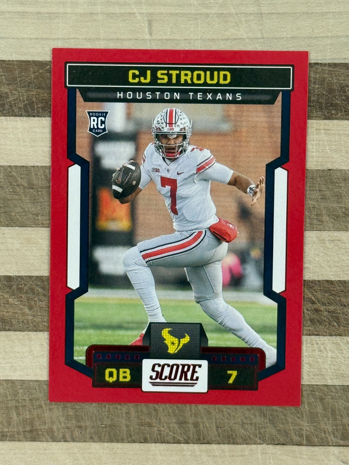 2023 Panini Score Football C.J. Stroud Red Parallel Rookie Card #302