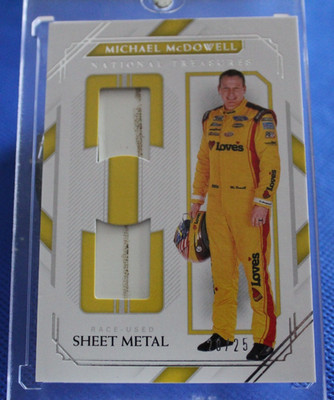 Michael McDowell - 2021 National Treasures, Dual Race-Used Sheet Metal S/N-20/25