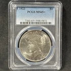 1923 $1 Peace Silver Dollar Philadelphia Mint Gem Uncirculated Plus PCGS MS 65+
