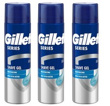 (PACK OF 3) GILLETTE SERIES MOISTURIZING SHAVING GEL WITH COCOA  3 X 200ML 41.52 per litre