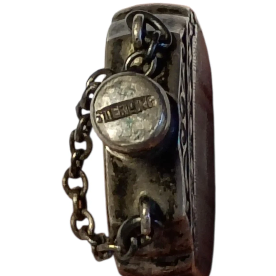 Colgante Chatelaine cadena botella perfume plata de ley Foto 2 de 4