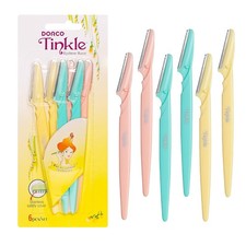 Tinkle Dermaplaning Tool 6ct, Dermaplane Razor for Women, Safe and Easy Peach Fu