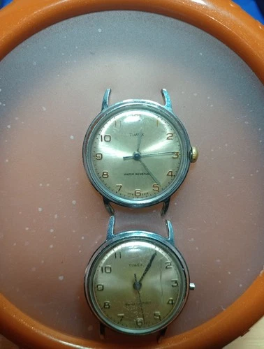 Vintage 1969 TIMEX Marlin Manual Wind Watch Stainless 1150 2470 1 Runs 1 Donor