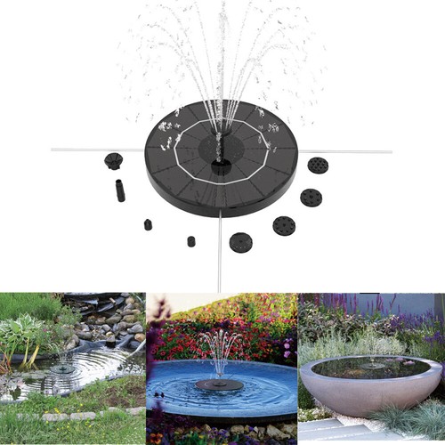 With Battery 3.5W Solar Panel Powered Water Feature Pump Garden Pond