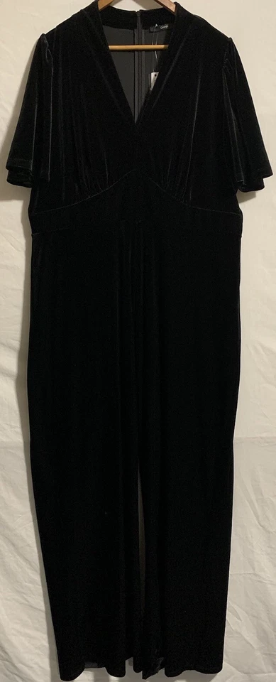 George black velvet V-neck jumpsuit size 22 - Image 3 of 4