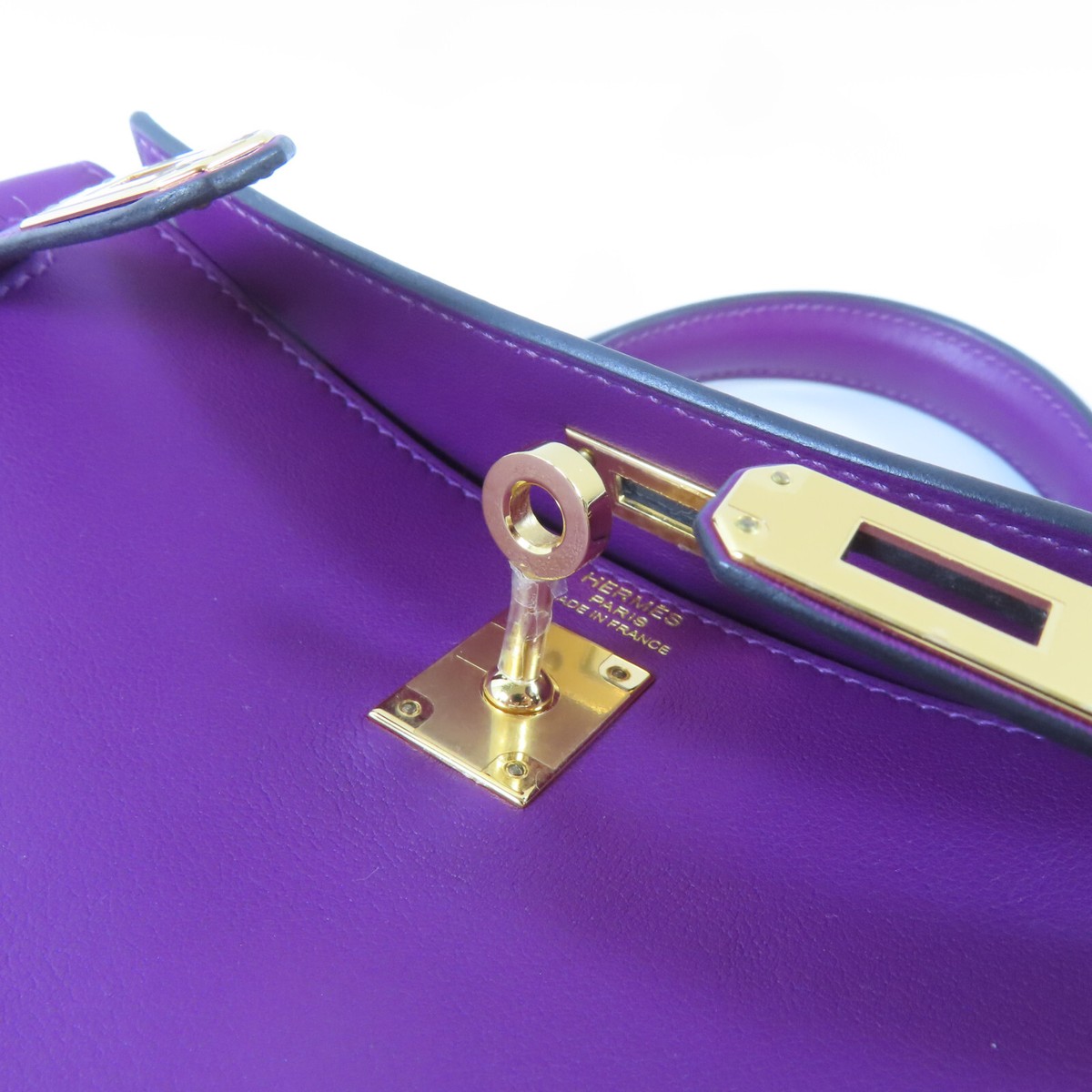 HERMES GHW Kelly 25 2 Way Shoulder Bag Handbag Veau Swift HERMES GHW Kelly 25 2 Way Shoulder Bag Handbag Veau Swift