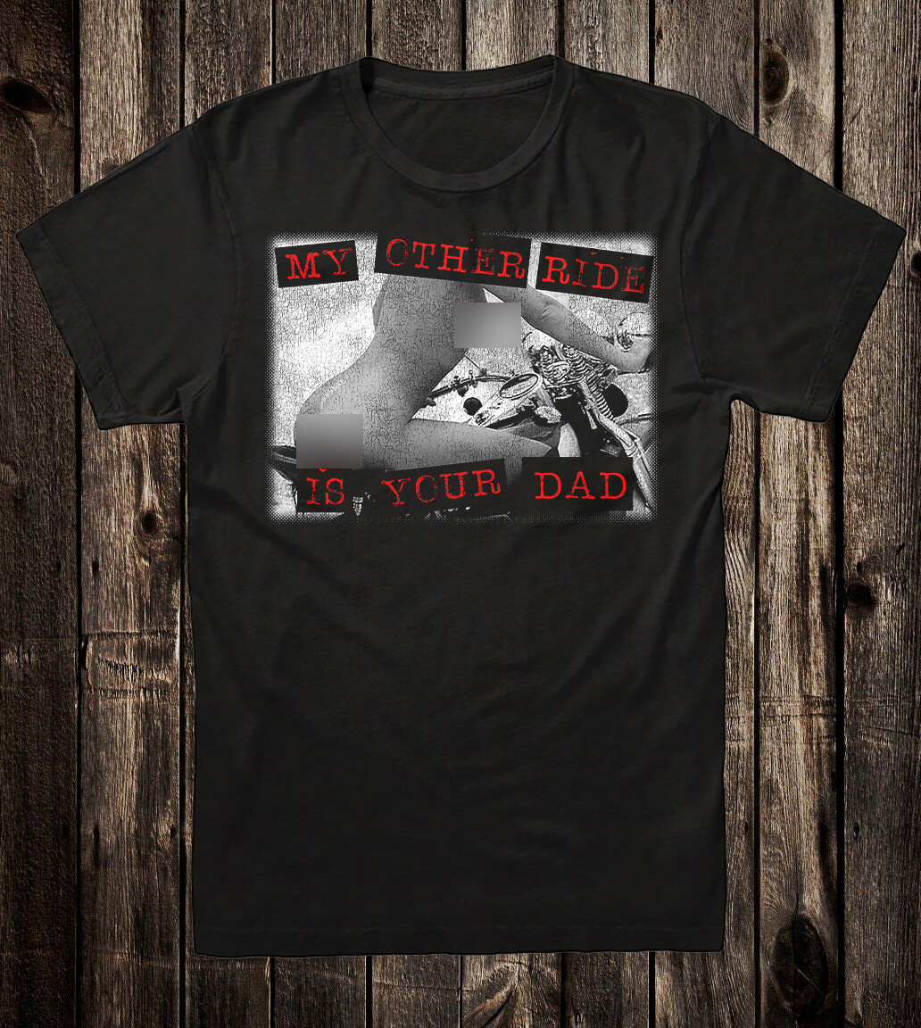 ALTRA T shirt maglietta motociclista novità moto chopper il mio altro giro è tuo padre