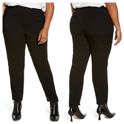 Halogen Plus Size Black Trousers Size 26 Pockets Stretch Straight