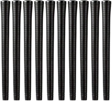Star Sidewinder Black Standard Size Golf Grips - Long Lasting - Set of 10
