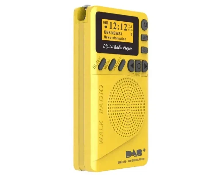Class Portable Pocket DAB Radio MP3 SD Card Slim LCD Screen P9 – Yellow - Image 2 of 4