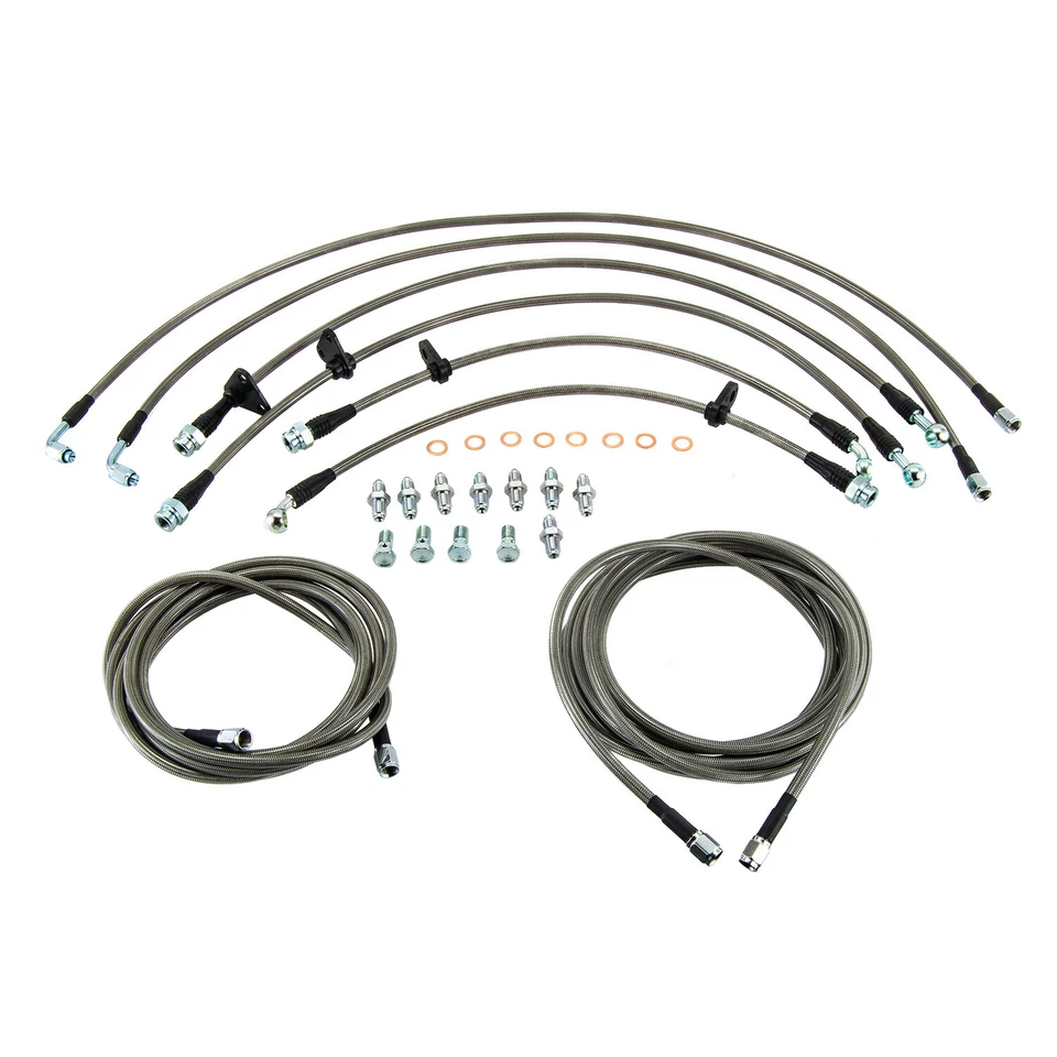 For 1994-2001 Acura Integra LS RS 1.8L L4 GAS DOHC Front & Rear Brake Line Kit - Image 2 of 4