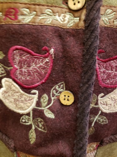 NWT TanTrums Vintage Wool Blend Leaf Embroidered Multi Color Vest Size L - Picture 5 of 12