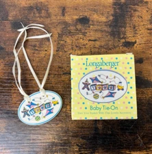 Longaberger #36099 Vintage 1999 Baby Tie-On w/ Box Kite Blocks Duck Clown