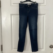 Levi's Girls Super Skinny Pull On Denim Leggings Dark Jean Size 7 Regular NWT