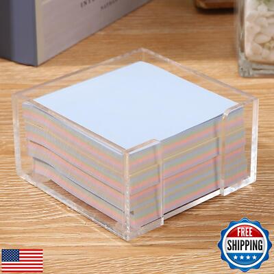 Uaimvie Acrylic Sticky Note Holder, 3x3 Crystal Clear Notepad Holder with Ant