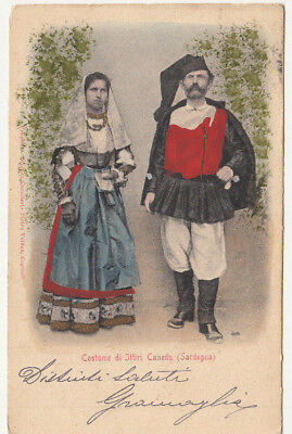 Np1009 Cagliari Sassari Costume Di Ittiri Canedu Viaggiata 1902 Ebay