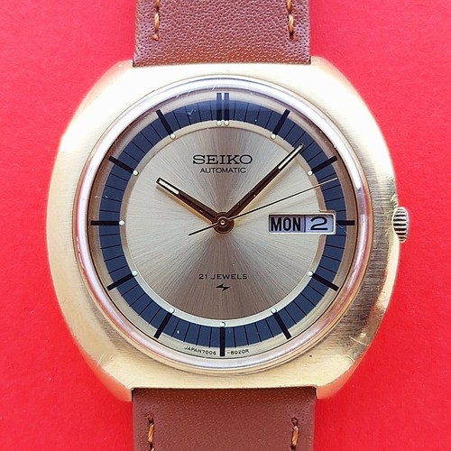 Seiko watch 1971 Mid century design UFO style case Automatic 7006-8020 mens  | eBay