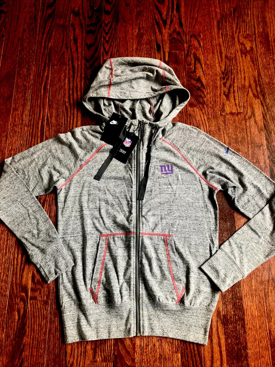 NWT$70 Nike NFL New York Giants Women Vintage Gym Full-Zip Hoodie Gray  AR8691