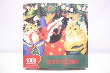 Springbok Christmas Stocking Surprise Cats 1000 Piece Jigsaw Puzzle New in Box