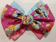 CUTE!!! Big 6 1/2" princess Baby Girl handmade Boutique Hair Bow 