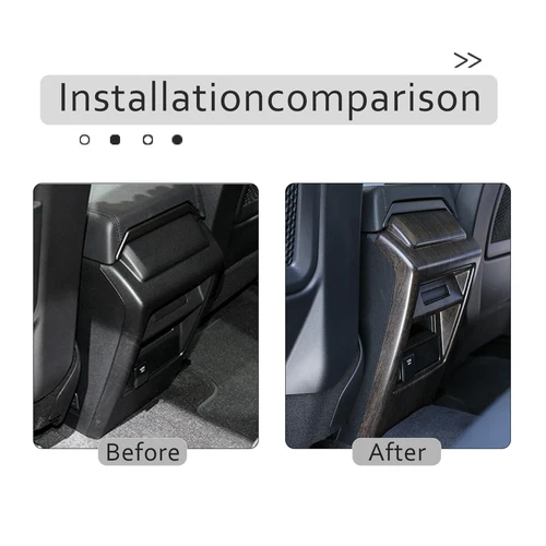 ABS Wood Grain Rear Air Outlet Vent Cover For Land Rover Discovery Sport 2015-18 - Foto 5 di 11