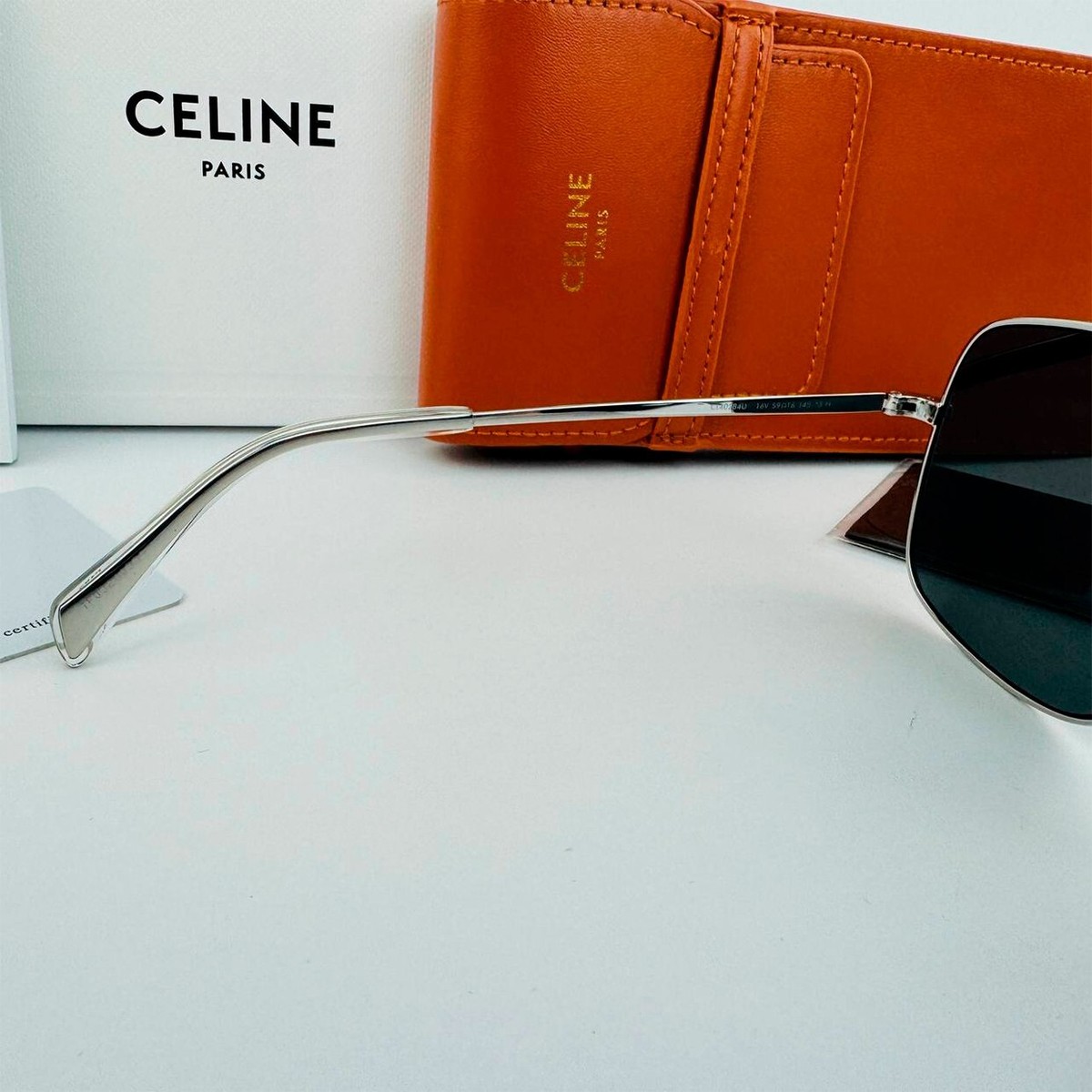 CELINE CL40284U Triomphe Rhinestone 01 Sunglasses Eyewear