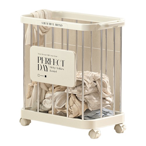 Collapsible Laundry Basket with Wheel Foldable Portable Hamper for Dirty Clothes - Picture 19 of 19