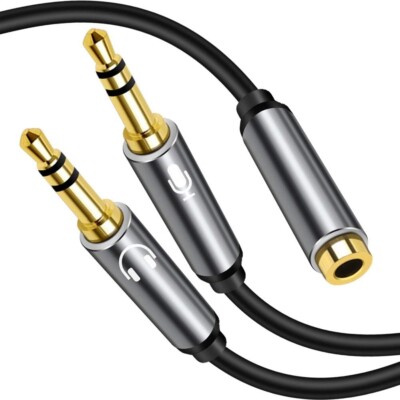 Headset splitter PS4 PS5 Headphone Jack to x Sockets