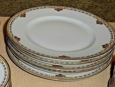 5 L. Bernardaud & Co. Limoges France Porcelain Dinner Plates - Chamberry -9 5/8"