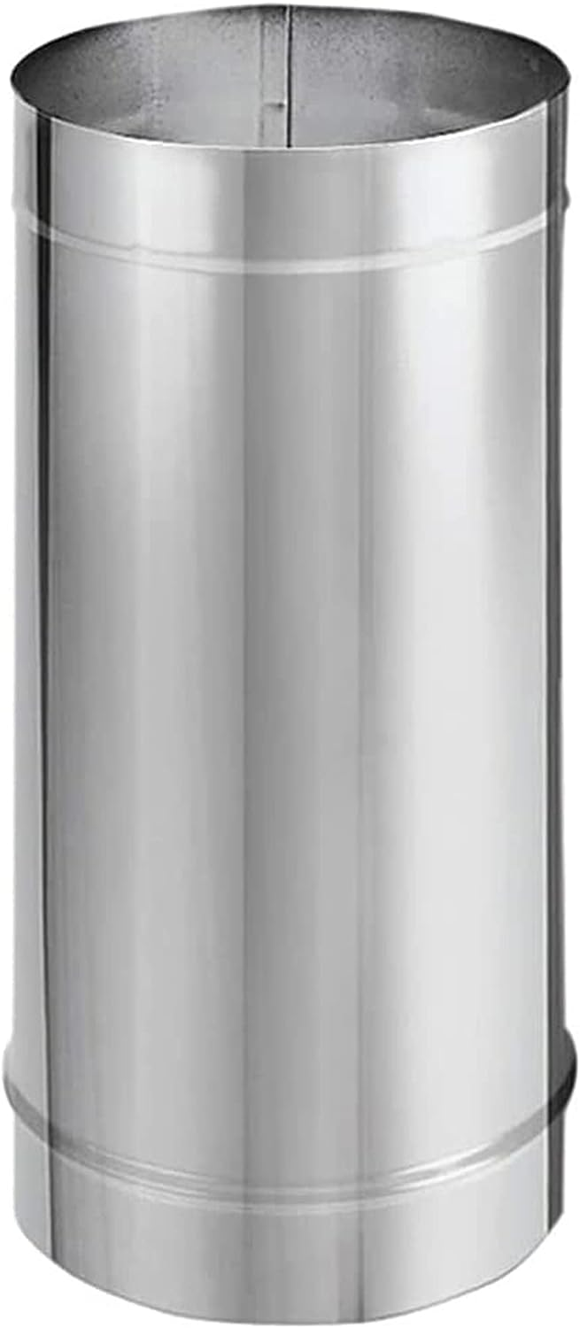 DuraVent DuraBlack 6DBK48SS 48 x 6 Inch Stainless Steel Single Wall