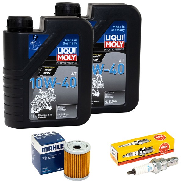 ÖL Set 2L Inspektion FüR Suzuki AN 400 Burgman AN400 1999-06 ÖLfilter ZüNdkerze-image