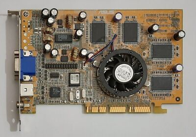 ASUS V7700 AGP Grafikkarte (nvidia GeForce2 GTS, 32MB DDR, retro, 2001)