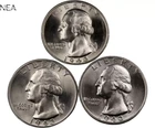 1943+1943-D+1943-S Washington Quarter Lot ~ Gem BU ~ 90% Silver ~~ 3 Coin Set
