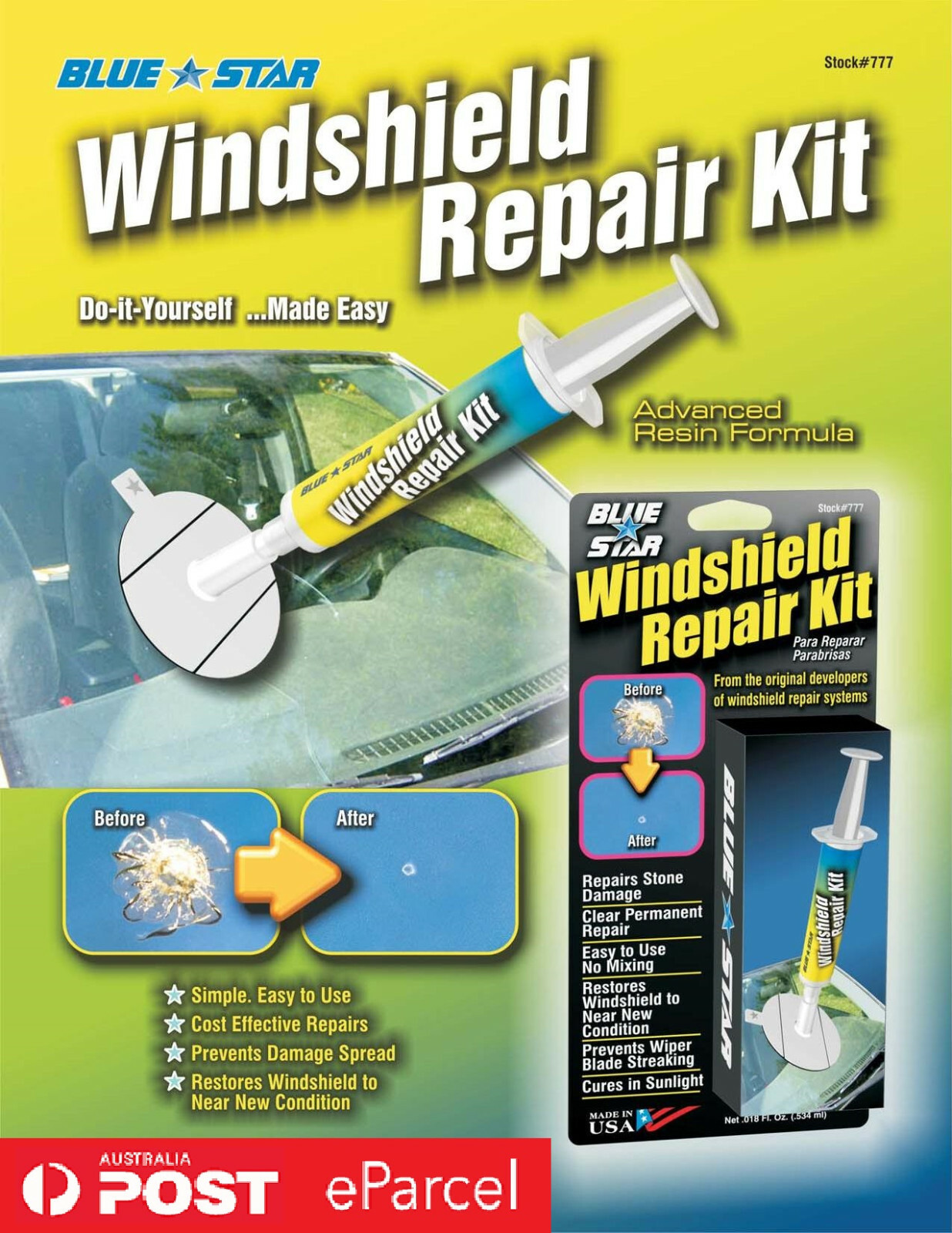 Windshield Repair Tool Kit Windscreen For Chip Crack Fix Car Glass eBay