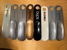 Lot of 8 Vintage Advertising Plastic Shoe Horns Shoe Makers 7" Long