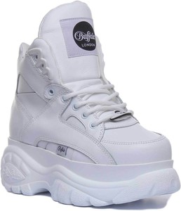 white buffalo platform sneakers