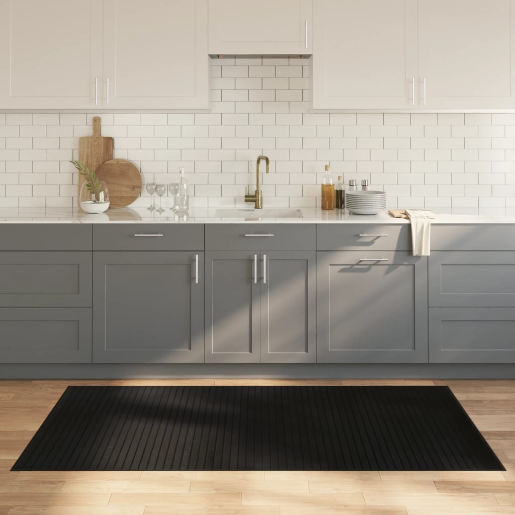 vidaXL Tappeto Nero 100x200 cm in Bambù Naturale | Elegante e Resistente