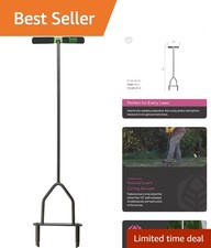 Durable Powder-Coated Steel Lawn Aerator with Cushioned Grip - 3" Plug Removal