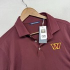 Washington Commanders Polo Shirt men's Medium Red Embroidered Football Team NEW