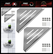 304 Stainless Steel Corner Shelf Set, Triangle Shower Caddy, Wall Mount Soap