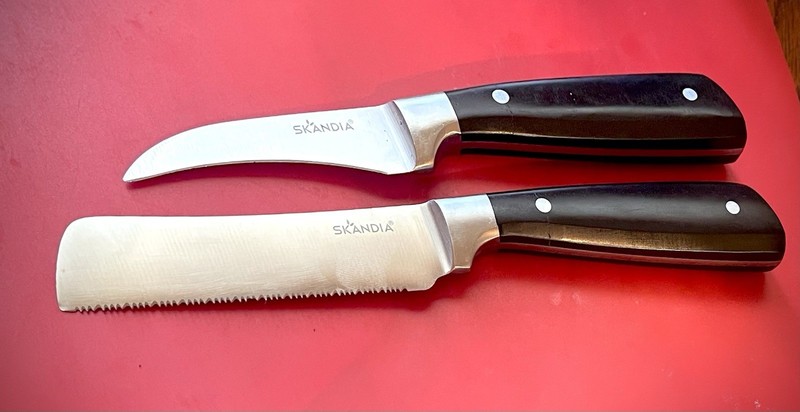 SET OF 2 SKANDIA Bird Beak And Serrated Professional Chef Knives 🔪 
