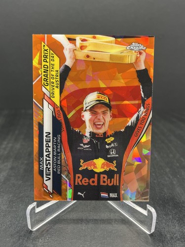 2020 Topps Chrome Sapphire Formula 1 F1 Max Verstappen Orange 22/25 #162