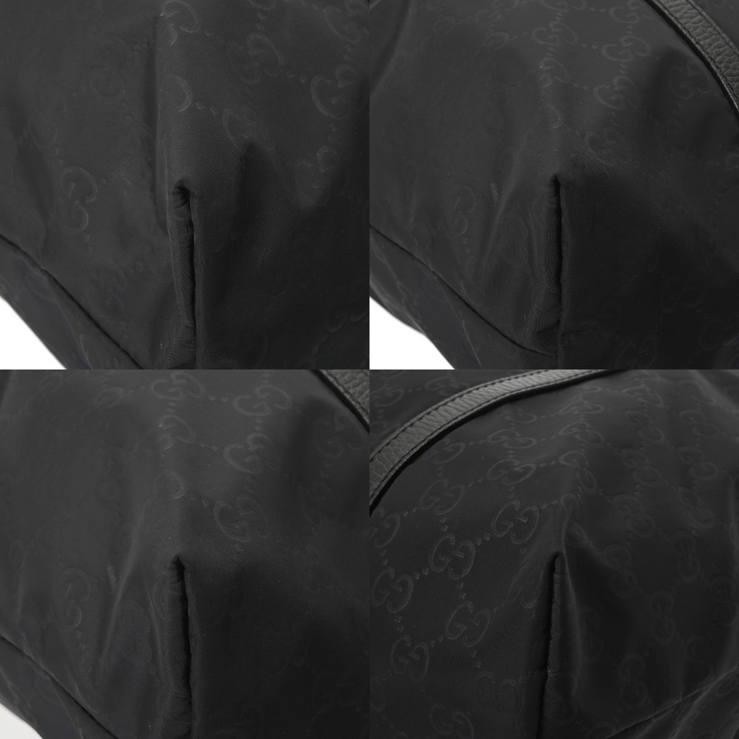 Gucci Women's Black GG Nylon Leather Tote Bag Used, Slight Wear thumbnail 6