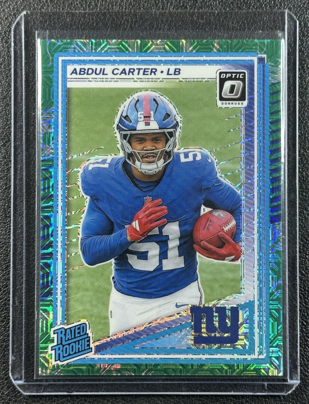 ABDUL CARTER 2025 PANINI DONRUSS OPTIC #300 RATED ROOKIE DRAGON PRIZM 05/24
