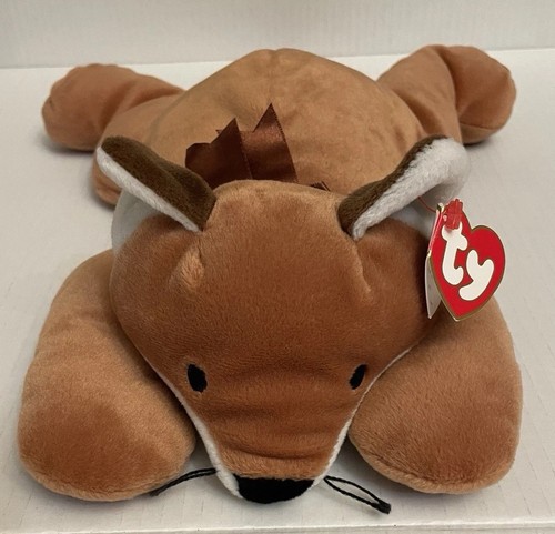 1997 Ty Pillow Pal Foxy Fox 14" Plush Stuffed Animal Laying Floppy