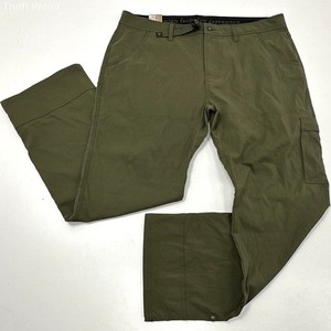 Prana Men's Stretch Zion Pants Green Hybrid Adventure DWR NWT Sz 40x32