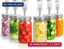 Fermentation Lids for Wide Mouth Mason Jars, 6 Set Fermentation Kit with Date Tr